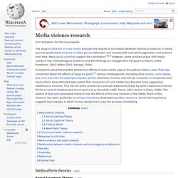Wiki - Media Violence Research