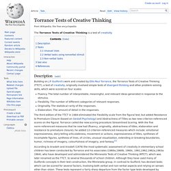 Torrance Tests of Creative Thinking