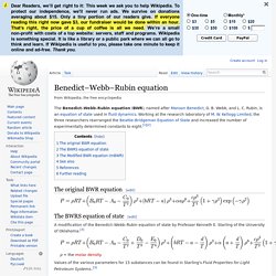 BWR (Benedict–Webb–Rubin Equation) | Pearltrees