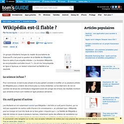Wikipédia est-il fiable ?