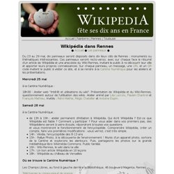Wikipédia fête ses dix ans à Rennes