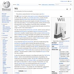 Nintendo Wii (Wikipedia)