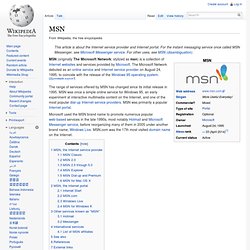 MSN (Wikipedia)