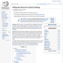 Manual of Style (linking)