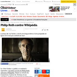Philip Roth contre Wikipédia