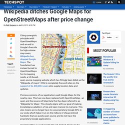 Wikipedia ditches Google Maps for OpenStreetMaps after price change