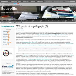 Wikipedia et la pédagogie (2)