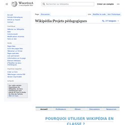 SITE Wiki + RSS Wikipédia : Projets pédagogiques