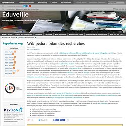 Wikipedia : bilan des recherches