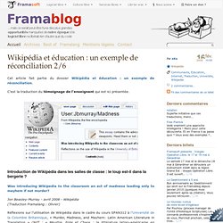 Wikipédia et éducation : un exemple de réconciliation 2/6 - Fram