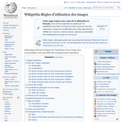 Wikipédia:Règles d'utilisation des images