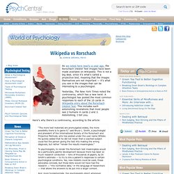 Interestinf: Wikipedia vs Rorschach