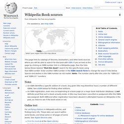 Wikipedia:Book sources