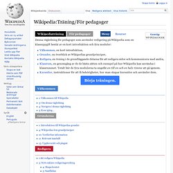 Träning/För pedagoger – Wikipedia