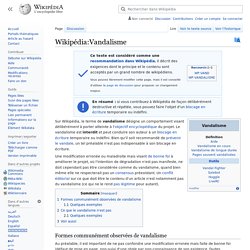 Wikipédia:Vandalisme