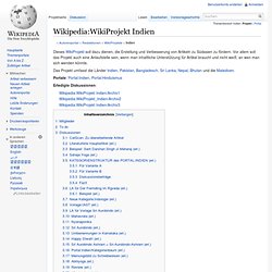 Wikipedia:WikiProjekt Indien