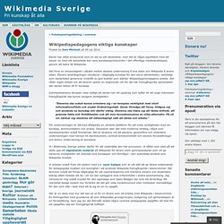 Wikipediapedagogens viktiga kunskaper