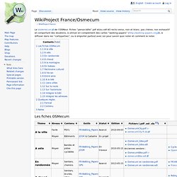 WikiProject France/Osmecum