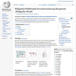 WikiProjekt Georeferenzierung/Wikipedia-World