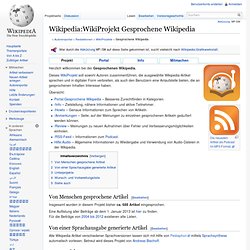 WikiProjekt Gesprochene Wikipedia