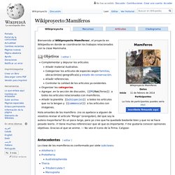 Wikiproyecto:Mamíferos