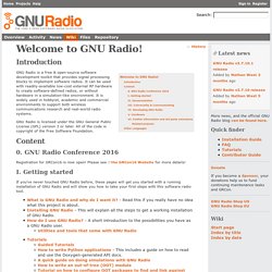 GNU Radio - WikiStart - gnuradio.org
