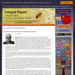 Ken Wilber on Integral Politics - Integral Planet