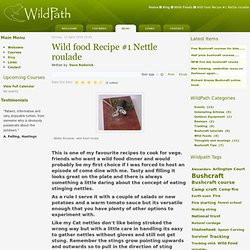 Wild food Recipe #1 Nettle roulade