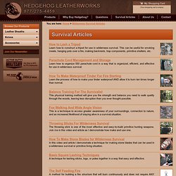 Wilderness Survival Articles - Hedgehog Leatherworks