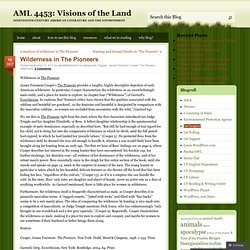 Wilderness in The Pioneers « AML 4453: Visions of the Land