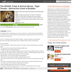 The Wildlife Trade & Animal Abuse - Tiger Temple - Behind the Cloak of Buddha Cee4life