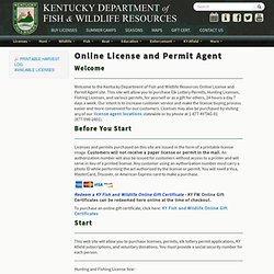 Dept of Fish and Wildlife Online Hunting and Fishing License and Permit Sales