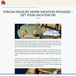 African Wildlife Safari Vacation Packages – Get Your Vacation On - African Jesmal Safari