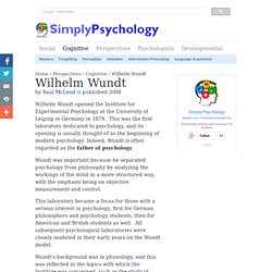 Wilhelm Wundt - Father of Psychology