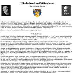 Wilhelm Wundt and William James