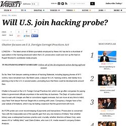 Will U.S. join hacking probe? - Entertainment News, TV News