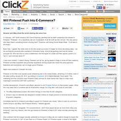 Will Pinterest Push Into E-Commerce?