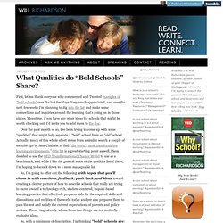 What Qualities do "Bold Schools" Share?