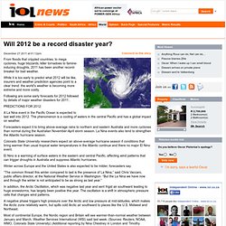 Will 2012 be a record disaster year?