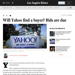 Will Yahoo find a buyer? Bids are due