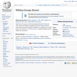 William George Horner - Inventeur du Zootrope