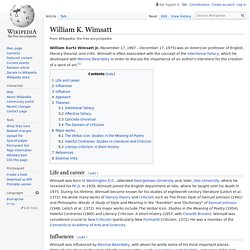 William K. Wimsatt