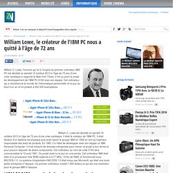 Mort de William Lowe, le créateur de l'IBM PC