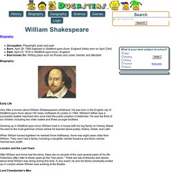 Biography: William Shakespeare for Kids