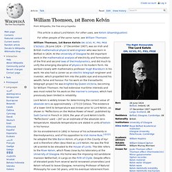 William Thomson, 1st Baron Kelvin