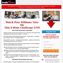 Watch Pete Williams Take On This 6-Hour Challenge LIVE