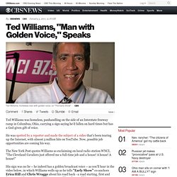Ted Williams, "Man with Golden Voice," Speaks - The Early Show