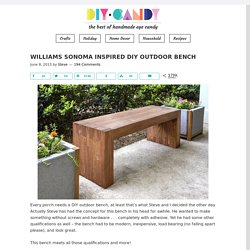 Williams Sonoma inspired DIY outdoor bench