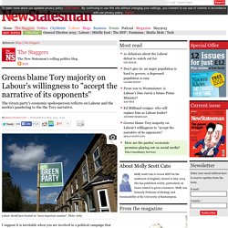 Greens blame Tory majority on Labour's willingness to "accept the narrative of its opponents"