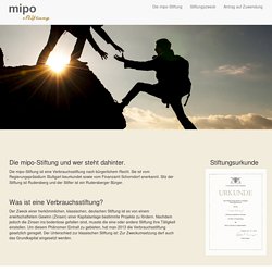 Willkommen bei der mipo-Stiftung